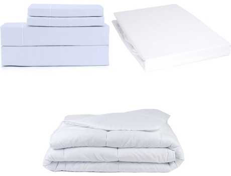 Conjunto De Y protector morfeo blanco 150x190 cm