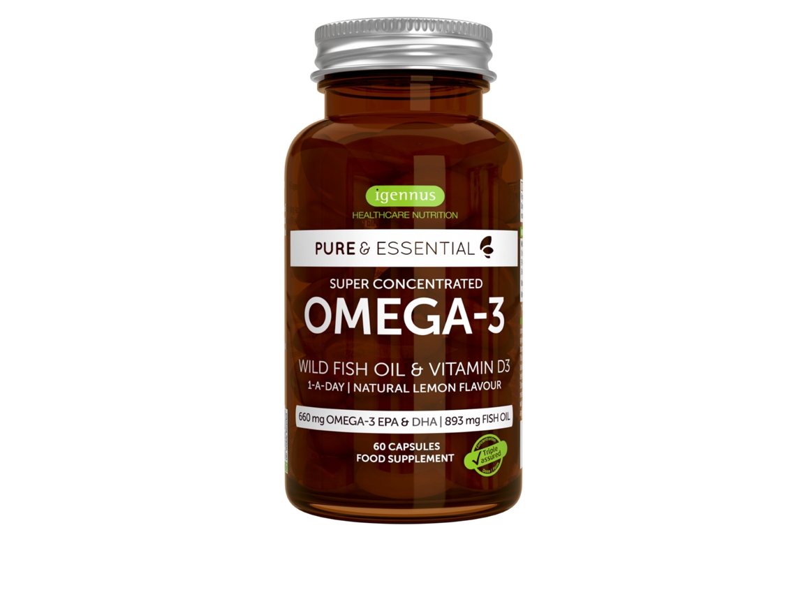 Igennus Pure & Essential Omega-3 Wild Fish Oil & Vitamin D3 60's