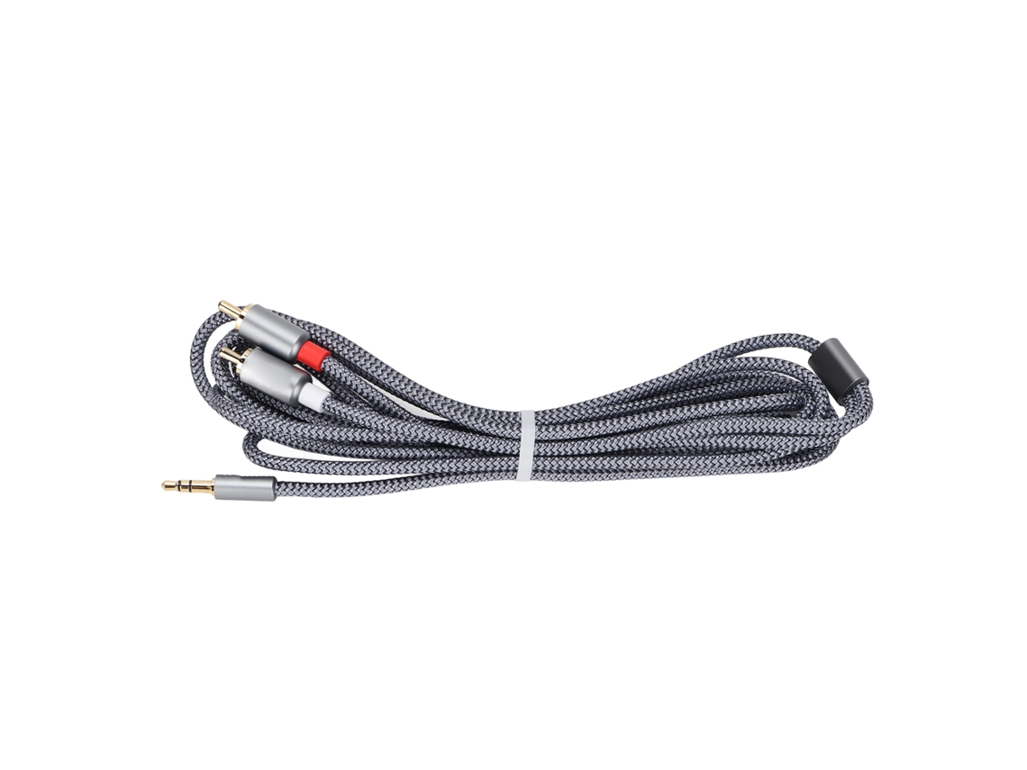 Cable divisor de audio auxiliar D2026n de 3,5 mm a 2 RCA con 3 m para amplificador y altavoz.