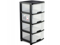 Curver Mueble Estantería Con Ruedas 4 Cajones 20 L Kadax