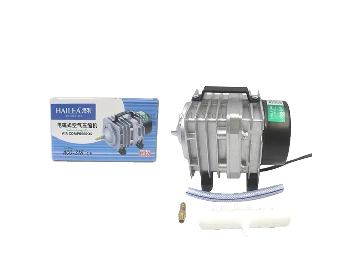 Compresores de aire Hailea, diseñados para peces, acero 318, 45 W, adaptador UE 220 V 50 Hz OEM