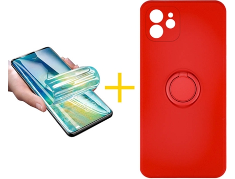 Carcasa + Protector de Pantalla para iPhone 11 ACCETEL Rojo