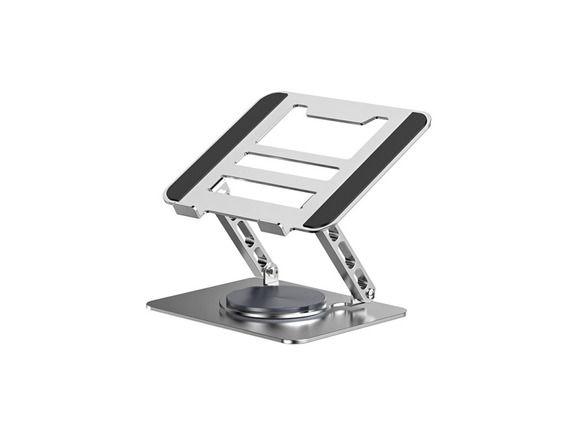 Soporte para portátil con altura ajustable, rotación de 360° y sistema de refrigeración (plateado) Czhhmart
