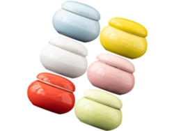 Juego De 6 Mini Tarros De Muestra De Cerámica Blanca, Rellenables Para Cremas Faciales.