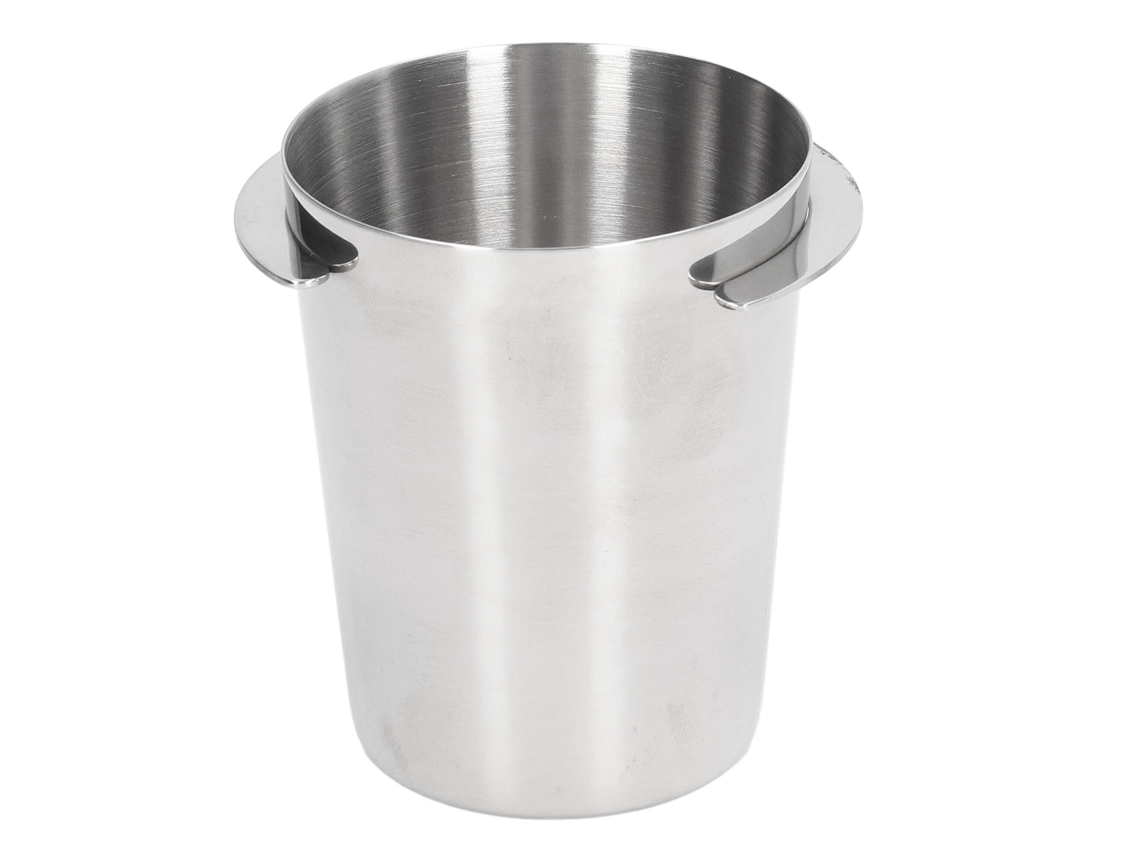 Taza medidora de café Primerox de 58 mm de acero inoxidable pulido para café.
