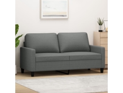 Sofá De 2 Plazas De Tela Gris Oscuro 140 Cm