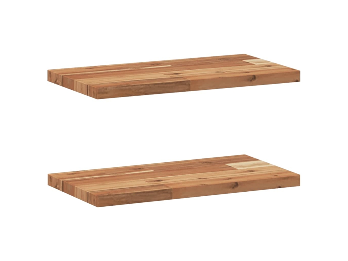 Conjunto 2 Estante Flotante VIDAXL Marrón Madera de acacia