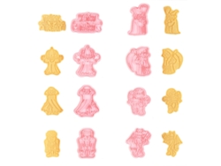 8 moldes para galletas de Halloween en 3D, color rosa