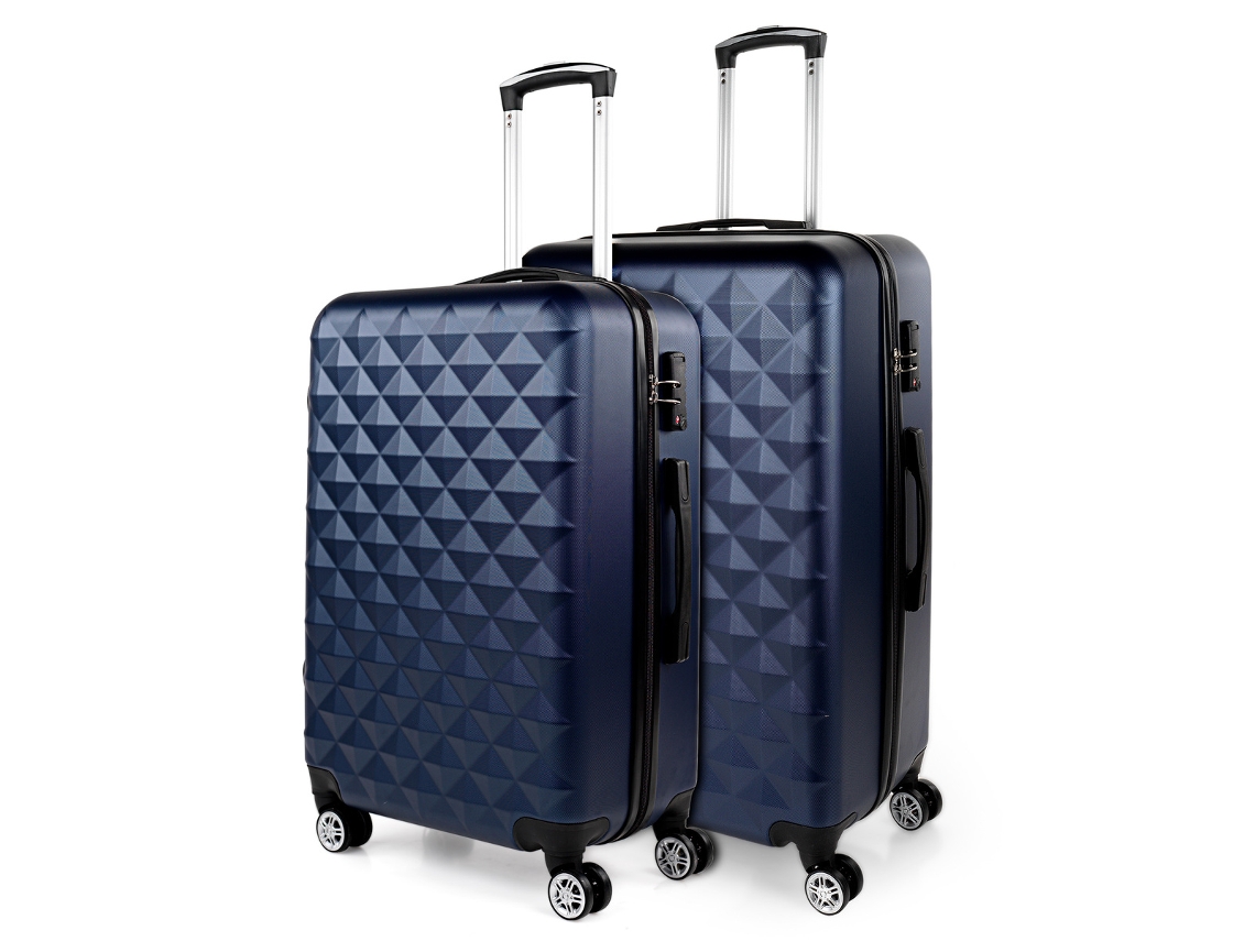 Juego De Maletas Rígidas Abs ITACA Diamond azul (49,5X77,5X27 Cm - 91L)