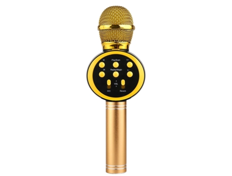 Microfone Wireless Mostrar SKYHE V11 Dourado