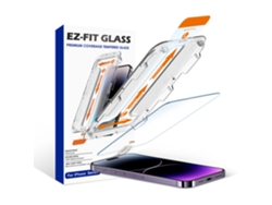Protector de pantalla de vidrio templado para salas blancas, eliminación de polvo, aplicación instantánea, alta definición. Apple 14, 2 cajas.