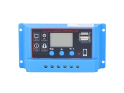 Controlador De Carga Solar Pwm Con Pantalla Lcd, Regulador Fotovoltaico De 12v/24v Y 10a, Doble Puerto Usb.
