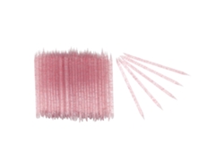 100 Palitos Desechables Para Cutículas Con Doble Cara, Color Rosa Rojizo, Para Manicura Y Pedicura.