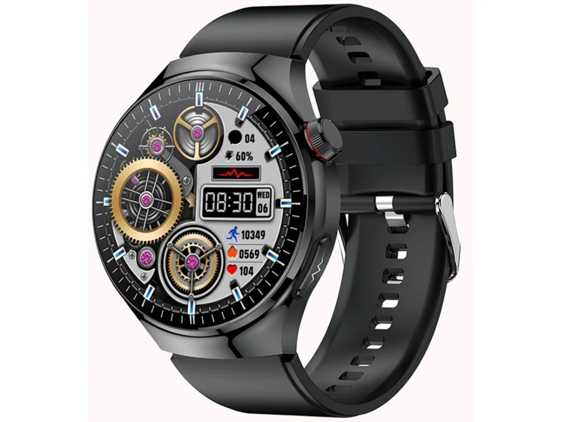 Reloj inteligente con control de salud con un solo toque, ECG, presión arterial, medición de grasa corporal y función SOS, negro Bestvite