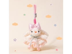 Coelho de Pelúcia Elegante Chaveiro de Mochila Acessório para Menina Saia Rosa CHABERLU