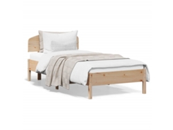 VIDAXL Cama con Cabecero Marrón (90x200cm)