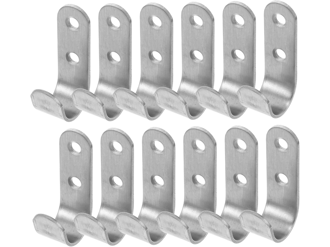 Juego Ganchos Pared Resistencia Soporte Metal Plástico Estable Impermeable Tornillos Paquete 20 Unidades