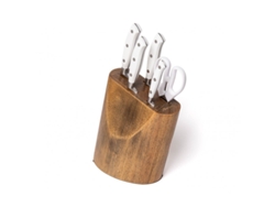 Arcos Juego Cocina 4 pzas. Serie Riviera Blanc + Tijeras + Taco Madera