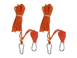Mali 2pcs Corda de Acampamento com Polia 16.4ft Laranja com Faixa Refletiva Ajustável Equipamento de Acampamento Forte para Exterior