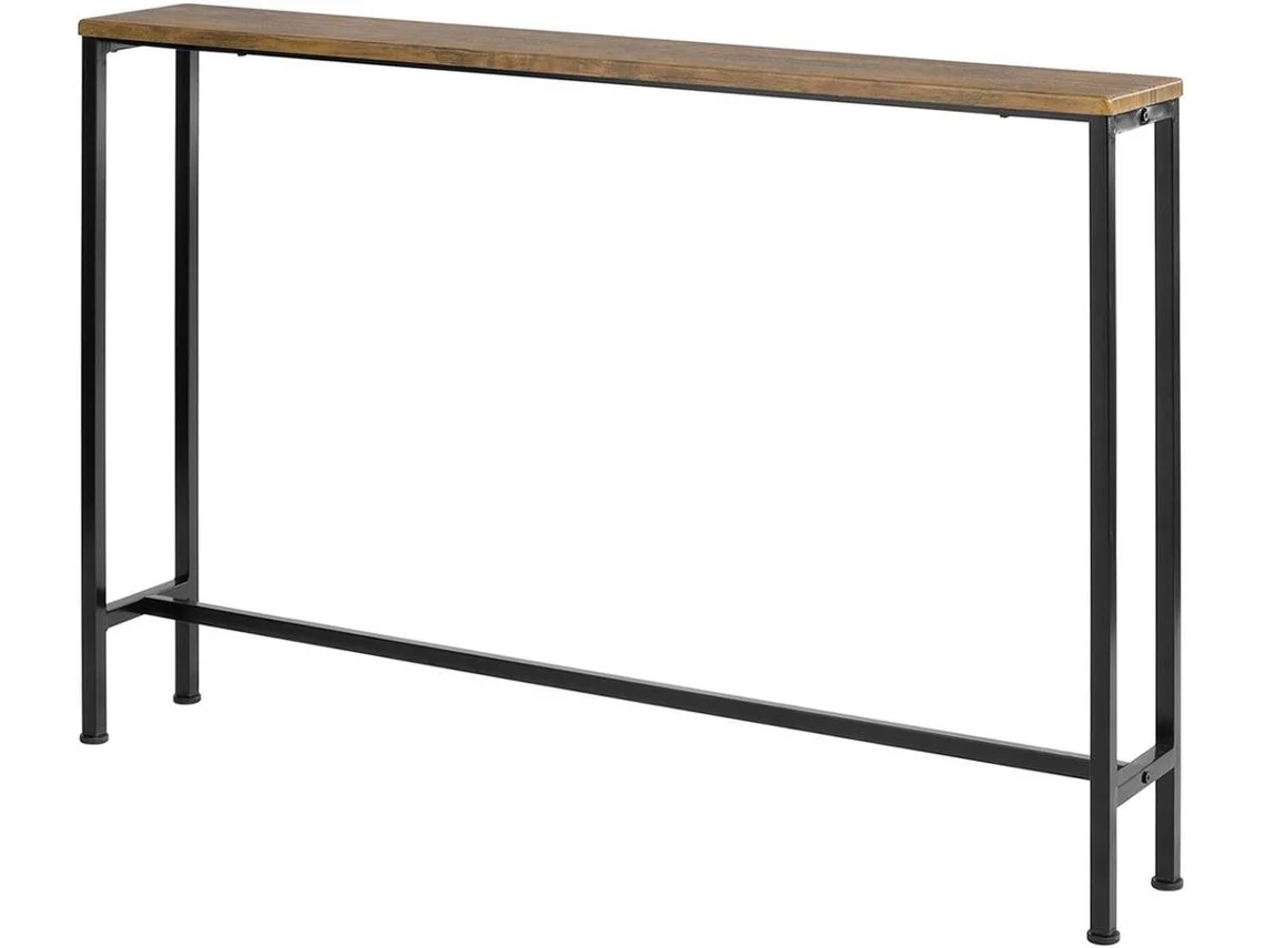 Mesa de Entrada SOBUY (Marrón, Negro - 120x20x80 cm)