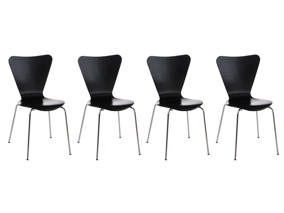 4x Silla de conferencia CLP negra Calisto