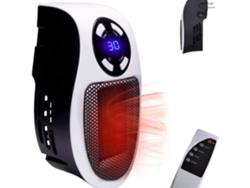 Calentador Enchufable Para Uso En Interiores - Calentador De Pared Con Ventilador Eléctrico Espacial Inteligente De 500 W Con Control Remoto Chrui