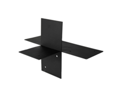 Conector de esquina para pérgola, negro, con extensión para vigas de 12x12 cm, WOVAR
