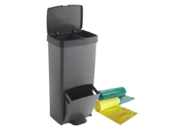Cubo de Basura Vertical WELLHOME 70L de 2 Compartimentos (40L 30L), con Bolsas de Basura