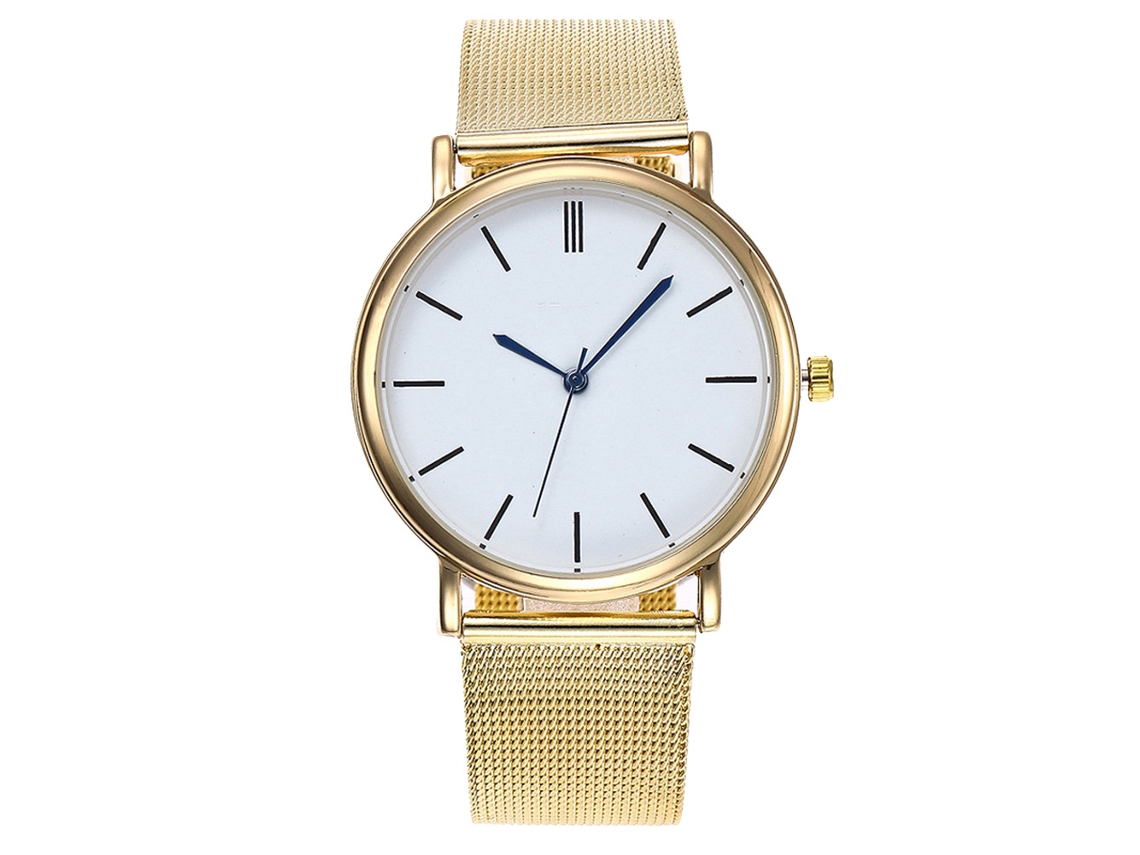 Reloj De Pulsera De Aleación Con Esfera Redonda, Movimiento De Cuarzo Analógico, Para Hombres Y Mujeres.