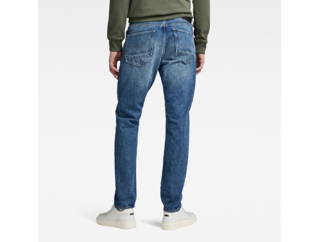 Pantalones de Hombre G-STAR Regular Tapered Mezclilla Azul (34x32)