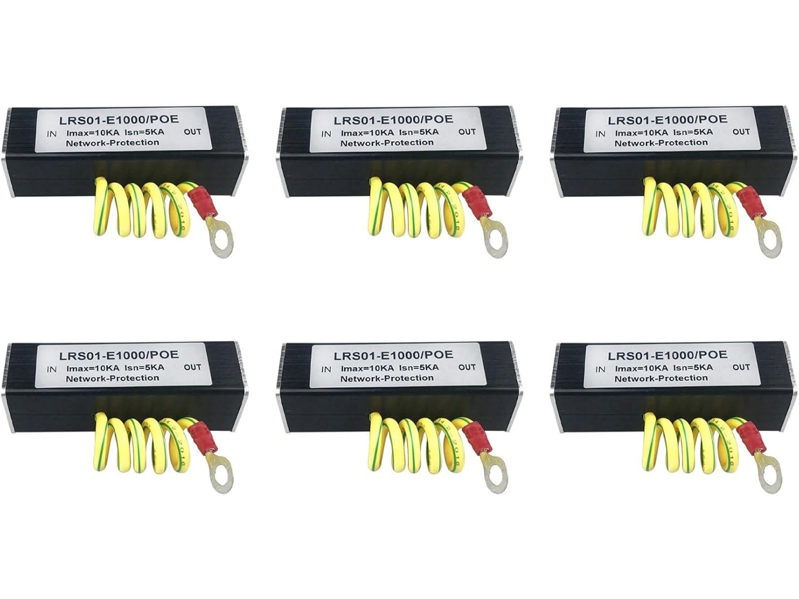 Paquete De 6 Switches Poe Para Cámaras Ip, Rj45 Y 100/1000 M