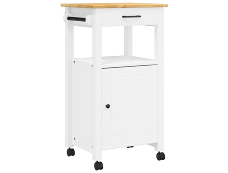 Carrito De Cocina VIDAXL Blanco Madera (48x40x90 cm)