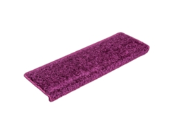 Alfombrillas Para Escaleras 30 Uds 65x21x4 Cm Violeta Borde Rectangular