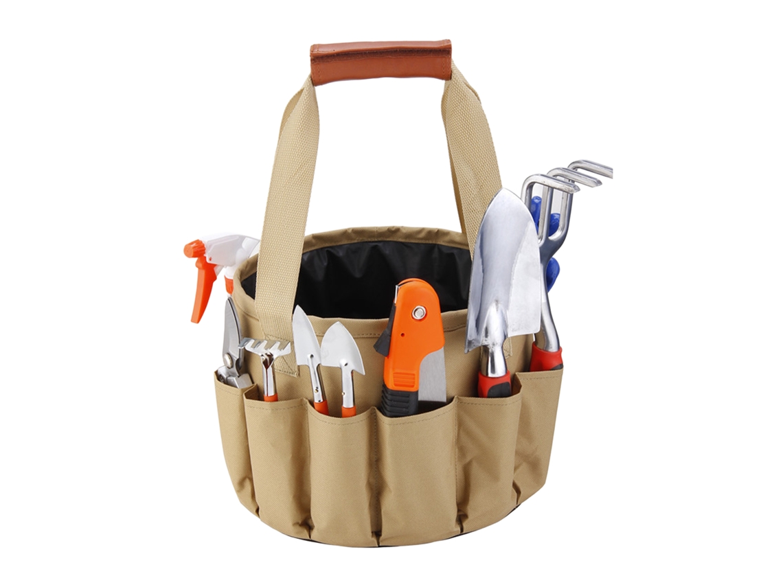 Juego de herramientas de jardinería con bolsa de jardín y 10 piezas.