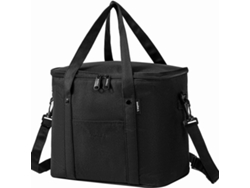 Bolsa de almuerzo unisex reutilizable grande con correa para el hombro MDUG (negra)