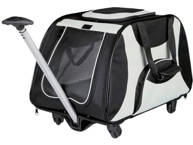 Transportín para Perros TRIXIE con Ruedas (Negro - 34x43x67cm - Poliéster - Hasta: 21 Kg - M - Porte Medio)