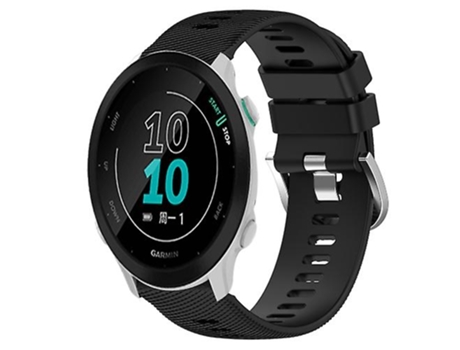 Correa para Garmin Forerunner 158 20mm correa de reloj de silicona suave de Color sólido negro VENISYMLIS