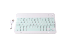 Mini Teclado Inalámbrico De 10 Pulgadas, Ultradelgado Y Portátil, Con Estructura De Tijera, Color Verde.
