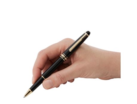 Rollerball Montblanc Piece Masterpiece Revestida Ouro Preta