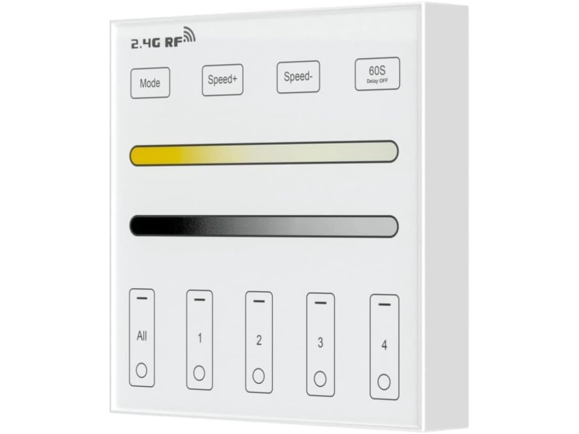 2. 4g 4 Zonas 86 Panel Cct Controlador De Temperatura Led Táctil Inteligente Doble Color Para