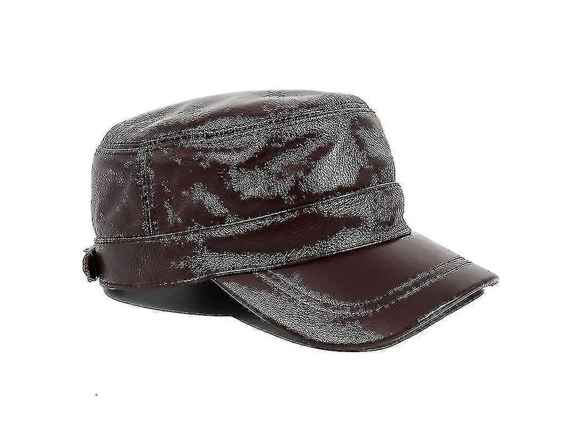 Gorro ruso de invierno de piel auténtica, estilo cazador/bombero, con protectores auditivos, ideal como regalo de Navidad para hombre. Hengjian