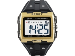 Reloj digital para hombre Reloj de pulsera deportivo resistente al agua-Oro