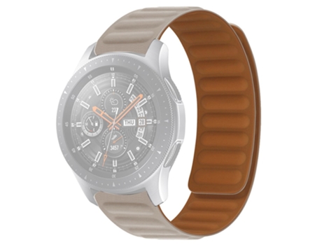 Correa de Silicona 20mm magnético para Samsung Galaxy Watch4 40mm/44mm/Garmin Venu 2 Plus - caqui