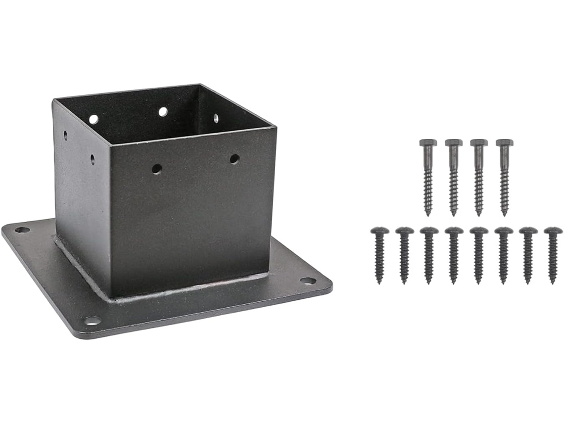 Soportes De Soporte Metal Negro Moderno Poste Multiusos Para Exteriores Postes Cubierta Y Jardín Columna Para Exteriores