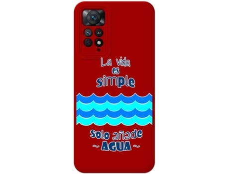 Carcasa Xiaomi Redmi Note 11 Pro TUMUNDOSMARTPHONE Silicona Líquida Dibujos Agua Rojo