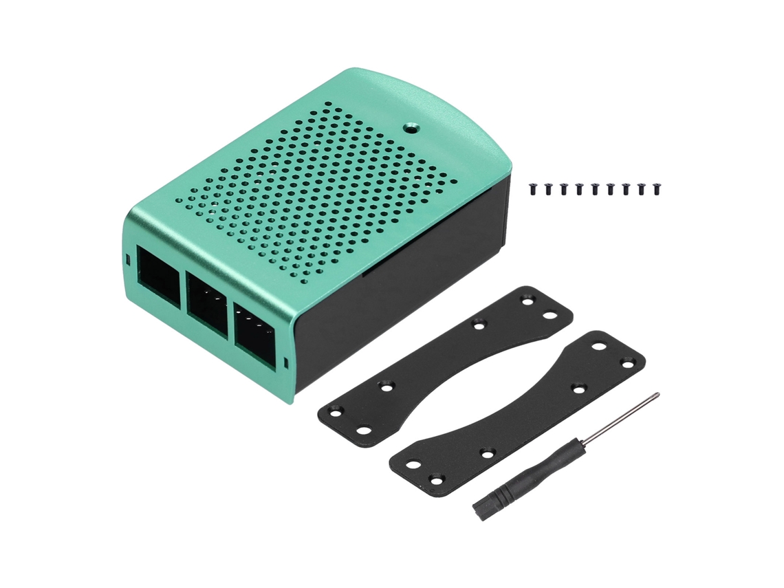2026velora-caja Protectora De Aleación De Aluminio Con Disipación De Calor Y Ventilador Para Raspberry Pi 2 3 B B+