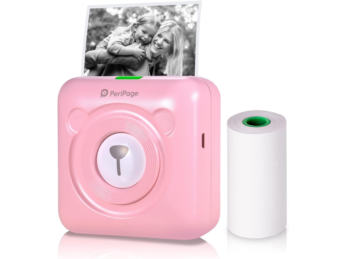 Mini Impresora Térmica Inalámbrica Bluetooth Con Cable Usb Compatible Con Android Ios Smartphone-rosa Gertiz