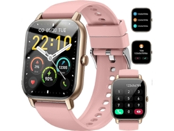 Reloj inteligente con llamadas, monitor de actividad física de 1,85", monitor de ritmo cardíaco y sueño, resistente al agua IP68, dorado Ly Ebike