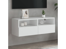 Mueble De Pared Para Tv | Armario Para Tv Madera De Ingeniería Blanco 80x30x30 Cm