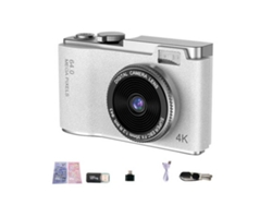 Câmera Digital Infantil Tela de 2.4 Polegadas 4K Hd Câmera Ccd Compacta 32Gb Branco Pérola 